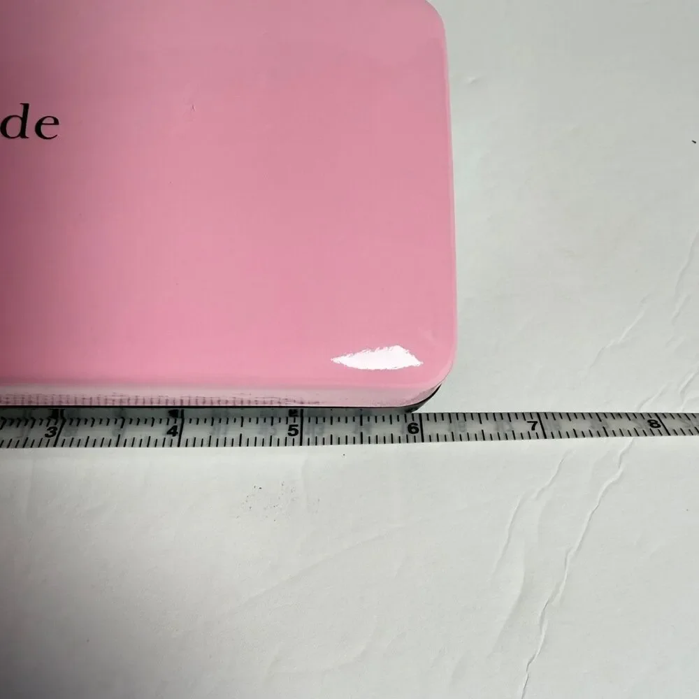 Kate Spade NY Pink Green Hard Eyeglass Case Sunglasses Holder Logo